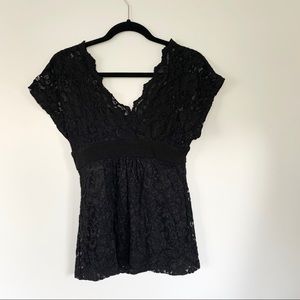 Lace top with Silk Camisole from Le Chateau